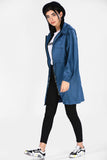 Women's Hooded Indigo Jacket