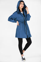 Women's Hooded Indigo Jacket