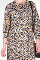 Women's Short Buttoned Front Leopard Dress