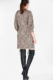 Women's Short Buttoned Front Leopard Dress